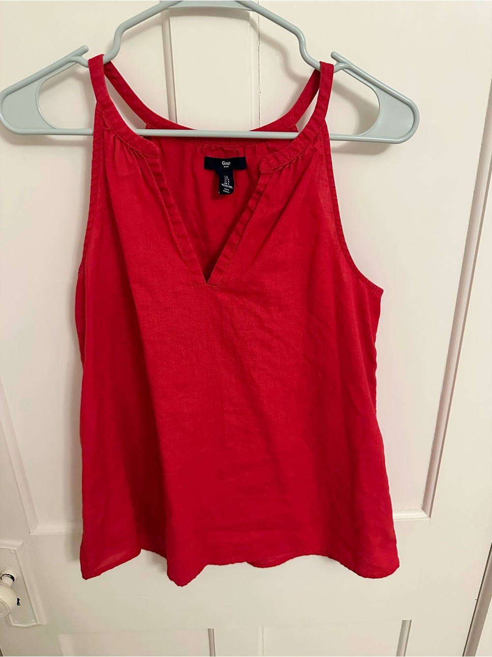 Gap Cotton Linen Sleeveless Blouse Fuchsia Hot Pink Casual Women’s Small